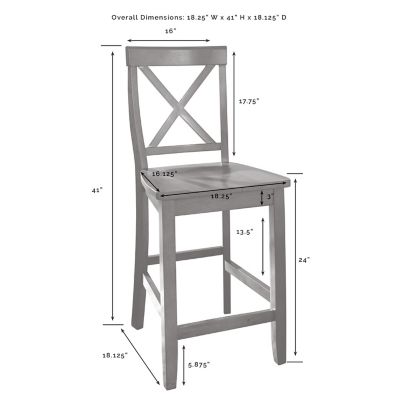 Image showing  X-Back Bar Stools, 24 in., 2-Pack