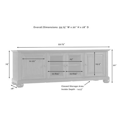 Image showing 2 th Crosley Alexandria Low-Profile TV Stand for TVs Up to 60 in.