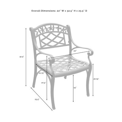 Image showing  Sedona Outdoor Cast-Aluminum Armchairs, Black, 2-Pack
