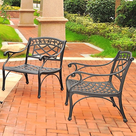 Crosley 2 pc. Sedona Cast Aluminum Seating Set, KO60006BK