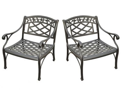 Image showing  2 pc. Sedona Cast Aluminum Seating Set, Black