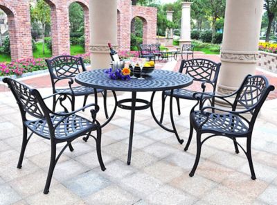 Crosley 5 pc. Sedona Cast Aluminum Dining Set, 46 in., KOD6001BK