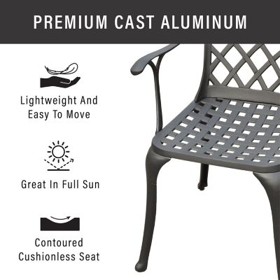 Image showing  5 pc. Sedona Cast Aluminum Dining Set, 46 in., KOD6002BK