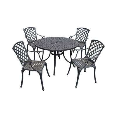 Image showing  5 pc. Sedona Cast Aluminum Dining Set, 46 in., KOD6002BK