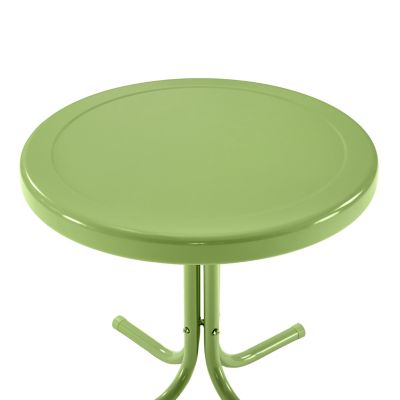 Image showing 6 th Crosley Retro Metal Patio Side Table, Oasis Green