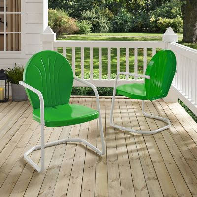Image showing 5 th Crosley Griffith Metal Patio Chair, Green