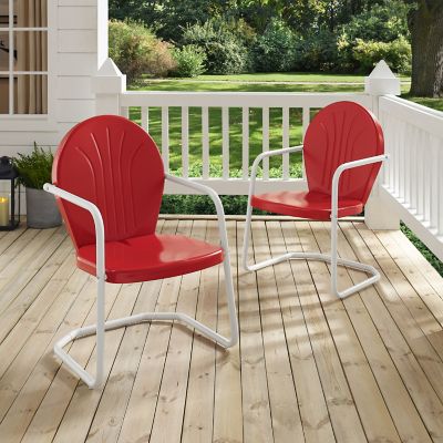 Image showing  Griffith Metal Patio Chair, Red