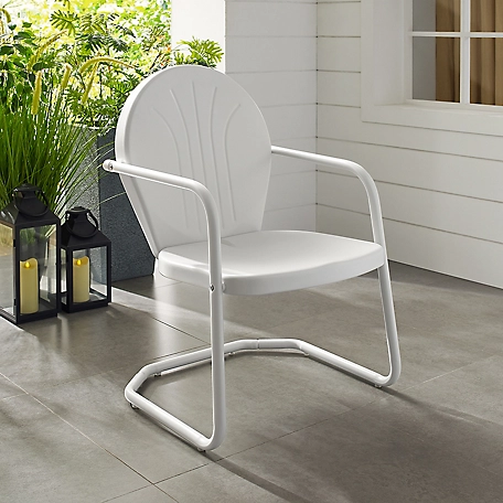 Crosley Griffith Metal Chair, White