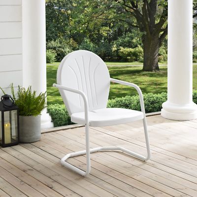 Image showing 5 th Crosley Griffith Metal Patio Chair, White