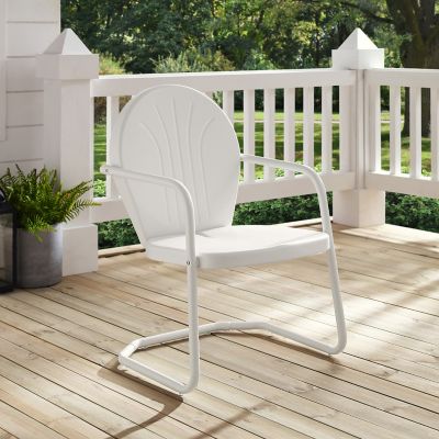 Image showing 6 th Crosley Griffith Metal Patio Chair, White