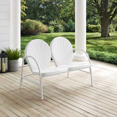 Crosley Griffith Metal Outdoor Loveseat, White