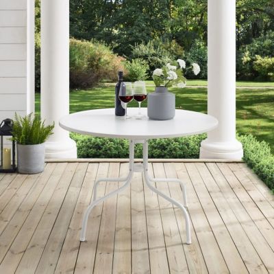 Image showing  Griffith Metal Dining Table, White, 40 in.