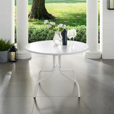Image showing 6 th Crosley Griffith Metal Dining Table, White, 40 in.