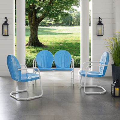 Crosley 3 pc. Griffith Metal Seating Set, KO10002BL