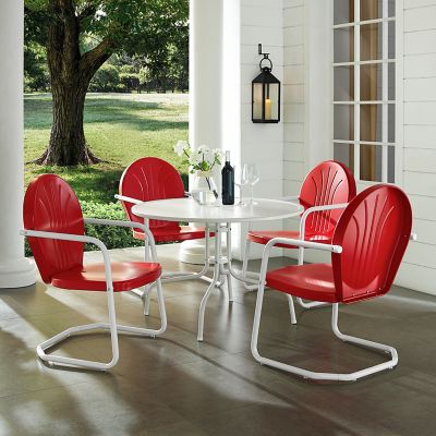 Image showing  5 pc. Griffith Outdoor Metal Dining Set with 40 in. Table
