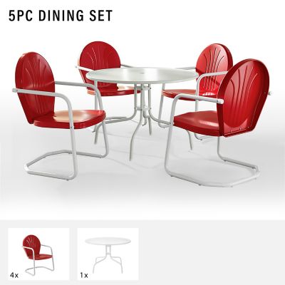 Image showing  5 pc. Griffith Outdoor Metal Dining Set with 40 in. Table