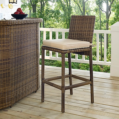 Crosley 2 pc. Bradenton Wicker Bar Stool Set