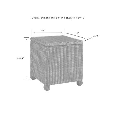 Image showing  Bradenton Wicker Patio Side Table