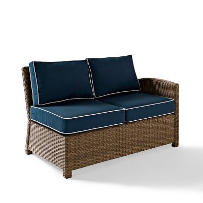 Crosley Bradenton Wicker Right Corner Loveseat, Navy