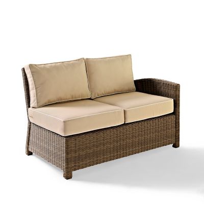 Crosley Bradenton Wicker Right Corner Loveseat, Brown