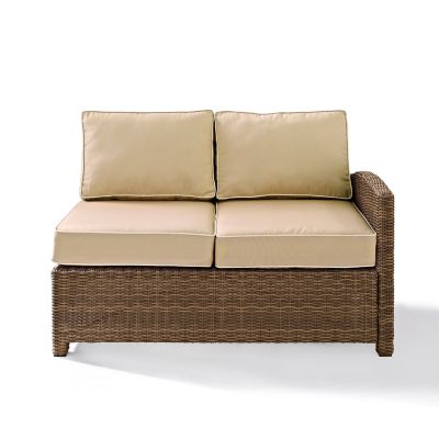 Image showing  2-Seater Bradenton Wicker Right Corner Loveseat, Brown