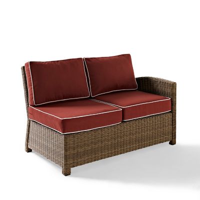 Crosley Bradenton Wicker Right Corner Loveseat, Red