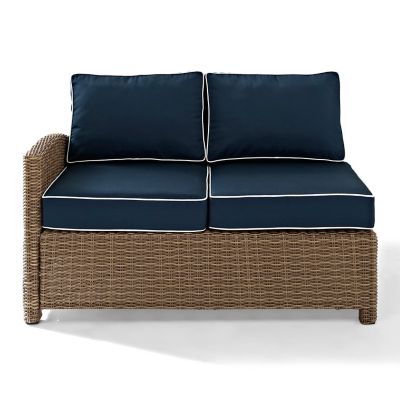 Image showing  2-Seater Bradenton Wicker Left Corner Patio Loveseat, Navy