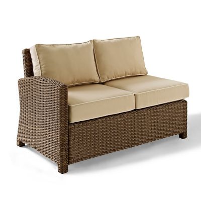 Crosley Bradenton Wicker Left Corner Patio Loveseat, Brown