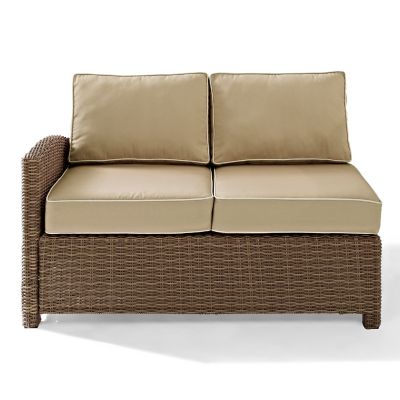 Image showing  Bradenton Wicker Left Corner Patio Loveseat, Brown