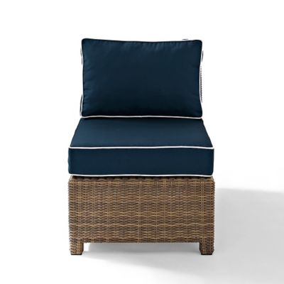 Crosley Bradenton Wicker Center Chair, Blue