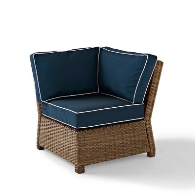 Crosley Bradenton Wicker Corner Chair, Navy