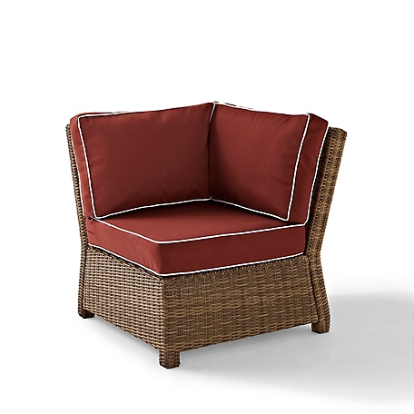 Crosley Bradenton Wicker Corner Chair, Red