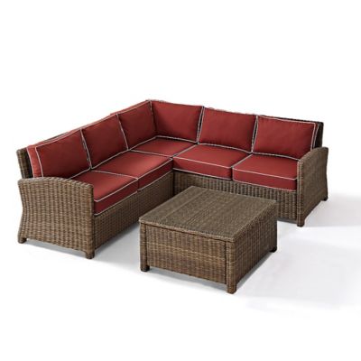 Image showing  4 pc. Bradenton Wicker Seating Set, KO70019WB-NV