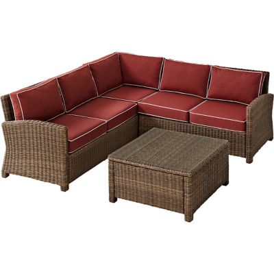 Image showing 5 th Crosley 4 pc. Bradenton Wicker Seating Set, KO70019WB-NV