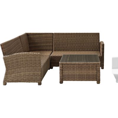 Image showing 7 th Crosley 4 pc. Bradenton Wicker Seating Set, KO70019WB-NV