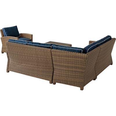Image showing  5 pc. Bradenton Sectional Wicker Seating Set