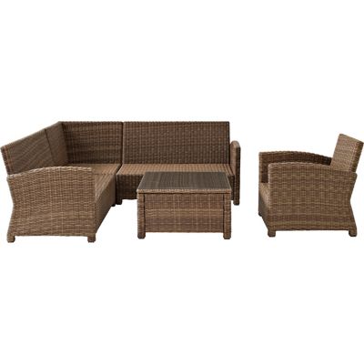 Image showing 3 th Crosley 5 pc. Bradenton Sectional Wicker Seating Set