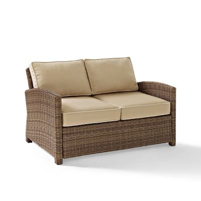 Image showing  Bradenton Outdoor Wicker Loveseat, Brown