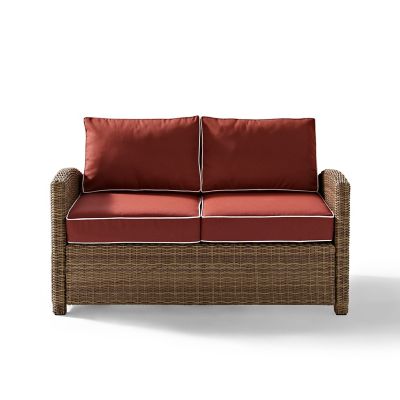 Image showing  Bradenton Outdoor Wicker Loveseat, Red