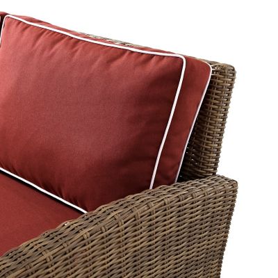 Image showing  Bradenton Outdoor Wicker Loveseat, Red