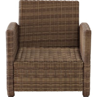 Image showing 4 th Crosley Bradenton Outdoor Wicker Arm Chair, Navy