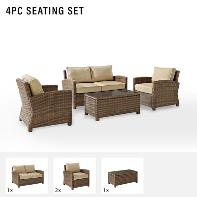 Image showing  4 pc. Bradenton Wicker Seating Set, KO70024WB-NV