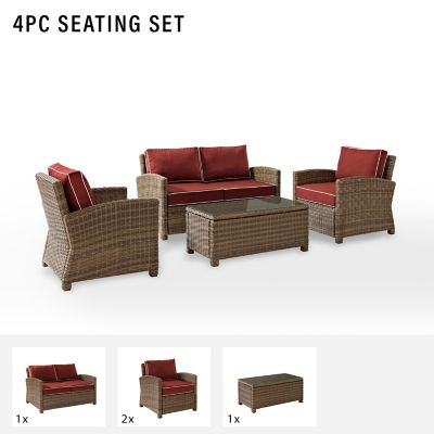 Image showing  4 pc. Bradenton Wicker Seating Set, KO70024WB-NV