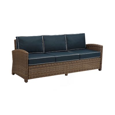 Image showing  Bradenton Outdoor Wicker Sofa, Navy