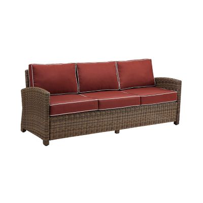 Image showing  Bradenton Outdoor Wicker Sofa, Sangria