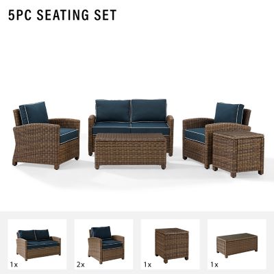 Image showing  5 pc. Bradenton Wicker Conversation Set, 107 in.
