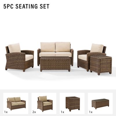 Image showing  5 pc. Bradenton Wicker Conversation Set, 107 in.