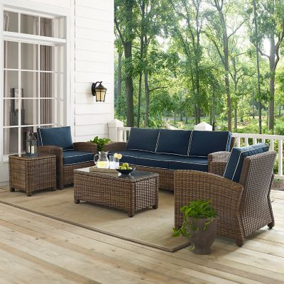 Crosley 5 pc. Bradenton Wicker Conversation Set, 94 in.