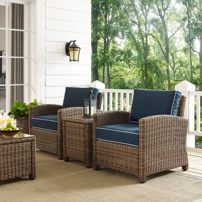 Crosley 3 pc. Bradenton Outdoor Wicker Conversation Set