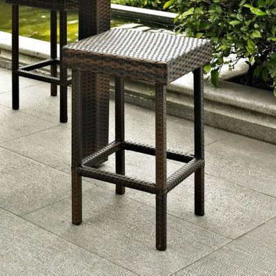 Image showing  2 pc. 24 in. Palm Harbor Wicker Counter-Height Bar Stool Set